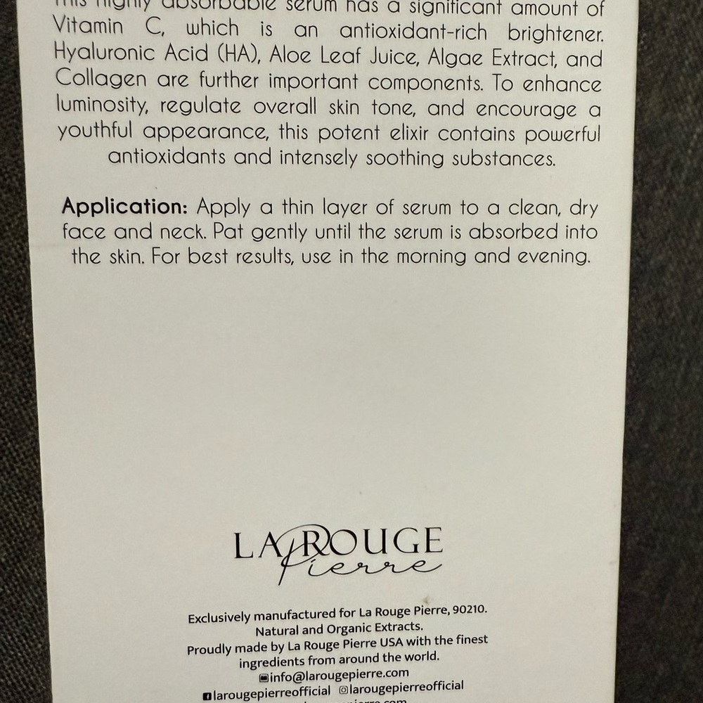 La Rouge Pierre Topaz Collection Vitamin C Serum - Picture 8 of 9